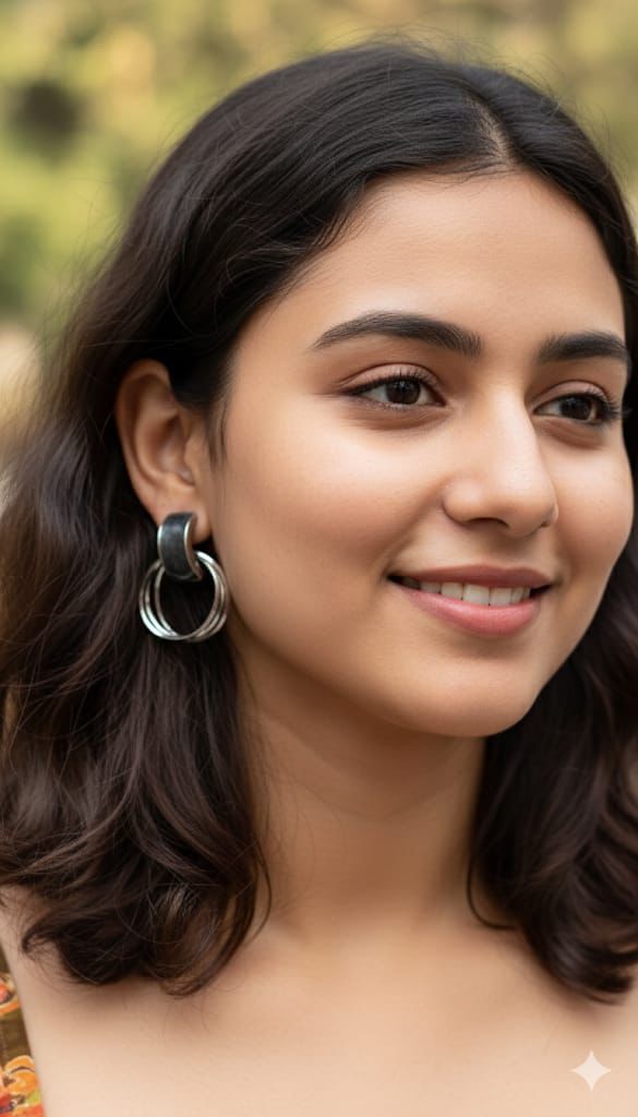 Colourful stud ring earrings