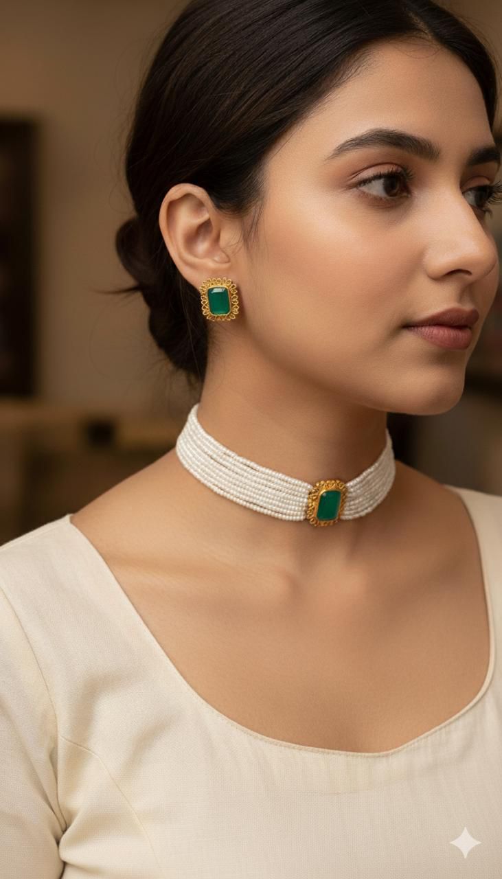 Colouful stone Pearl cluster Chooker