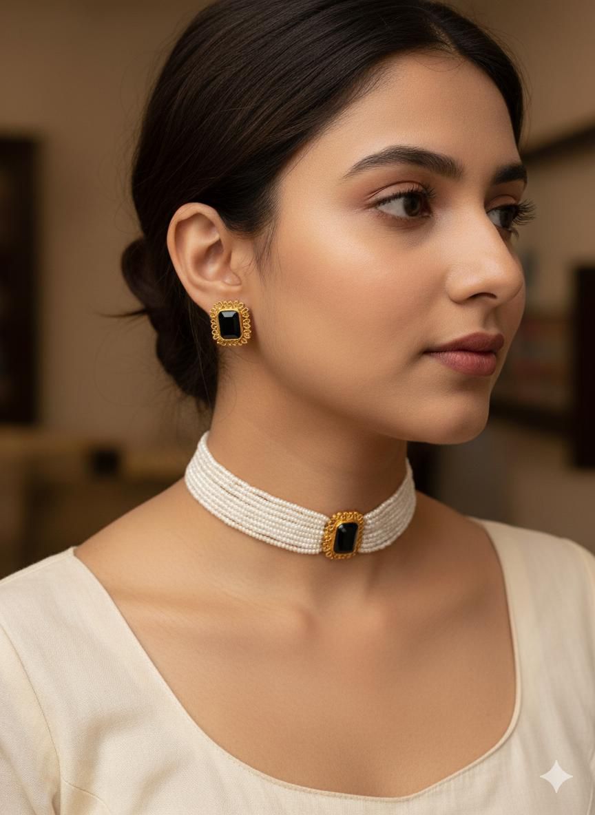 Colouful stone Pearl cluster Chooker