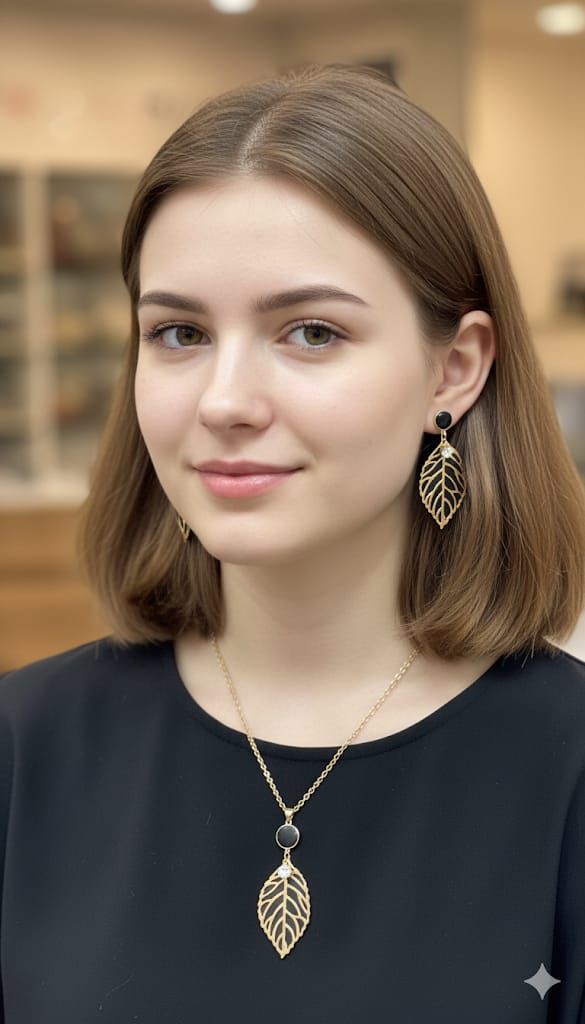Stainless steel chain + earrings combo