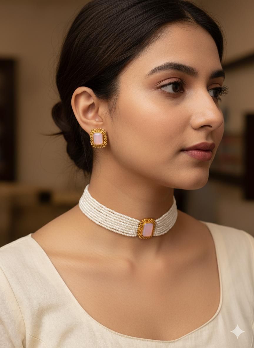 Colouful stone Pearl cluster Chooker