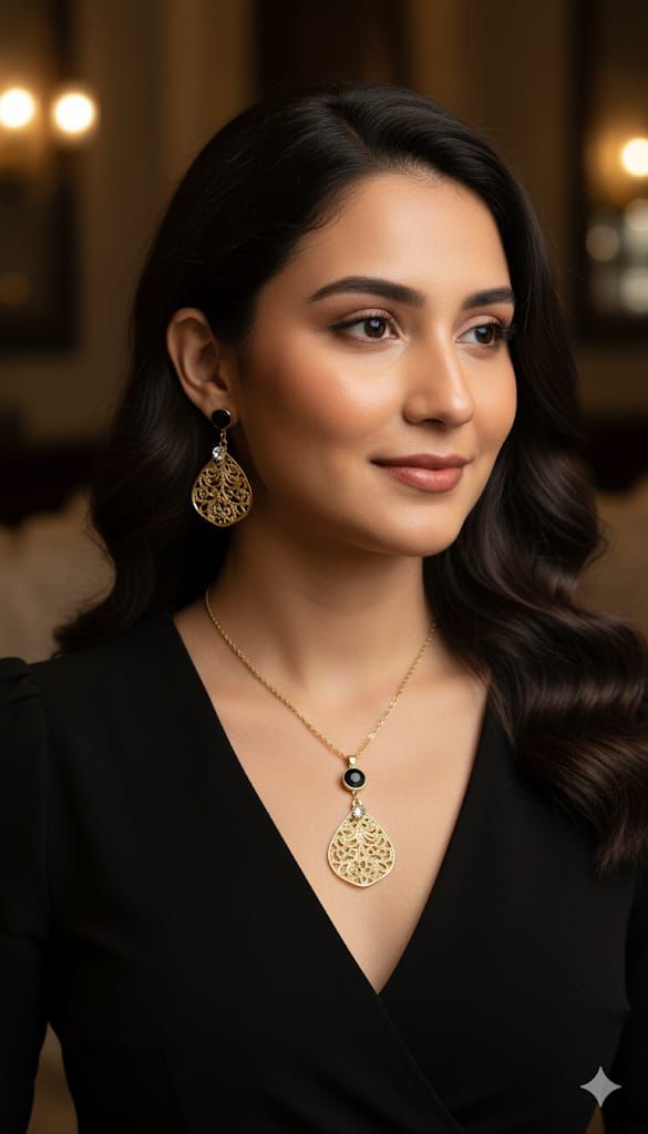 Stainless steel chain + earrings combo